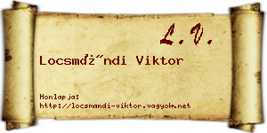 Locsmándi Viktor névjegykártya